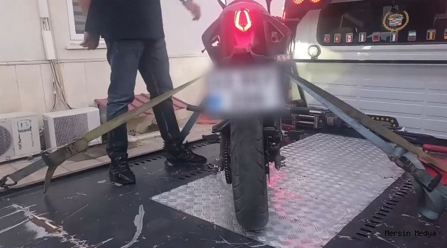 MERSİN'DE MOTOSİKLET CEZA REKORU
